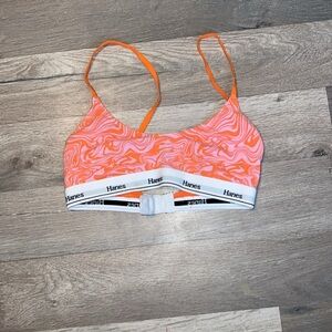 Hanes Women's Orange Swirl Bra